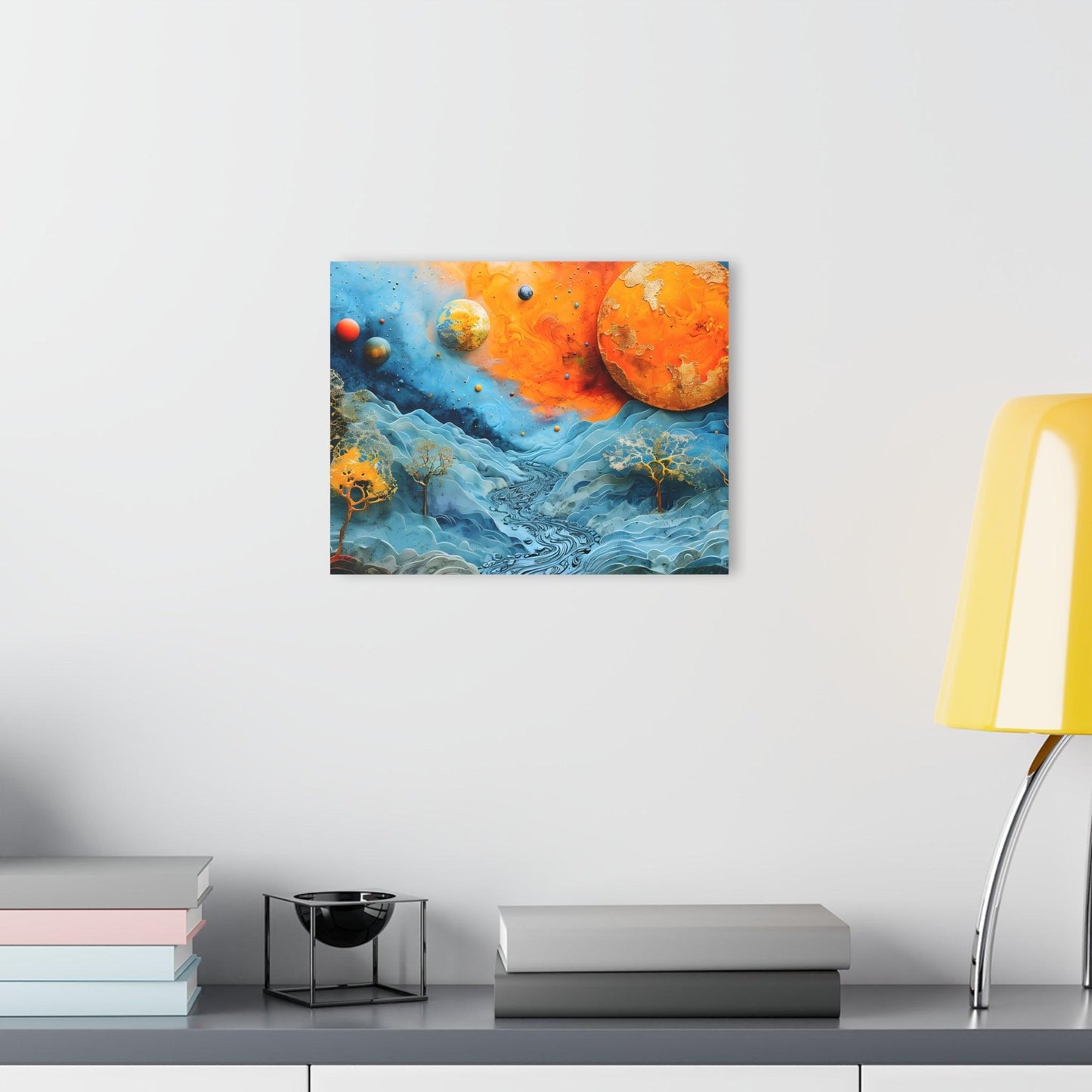 Vibrant Celestial Elements Acrylic Artwork (Horizontal) - Milestone Acrylic