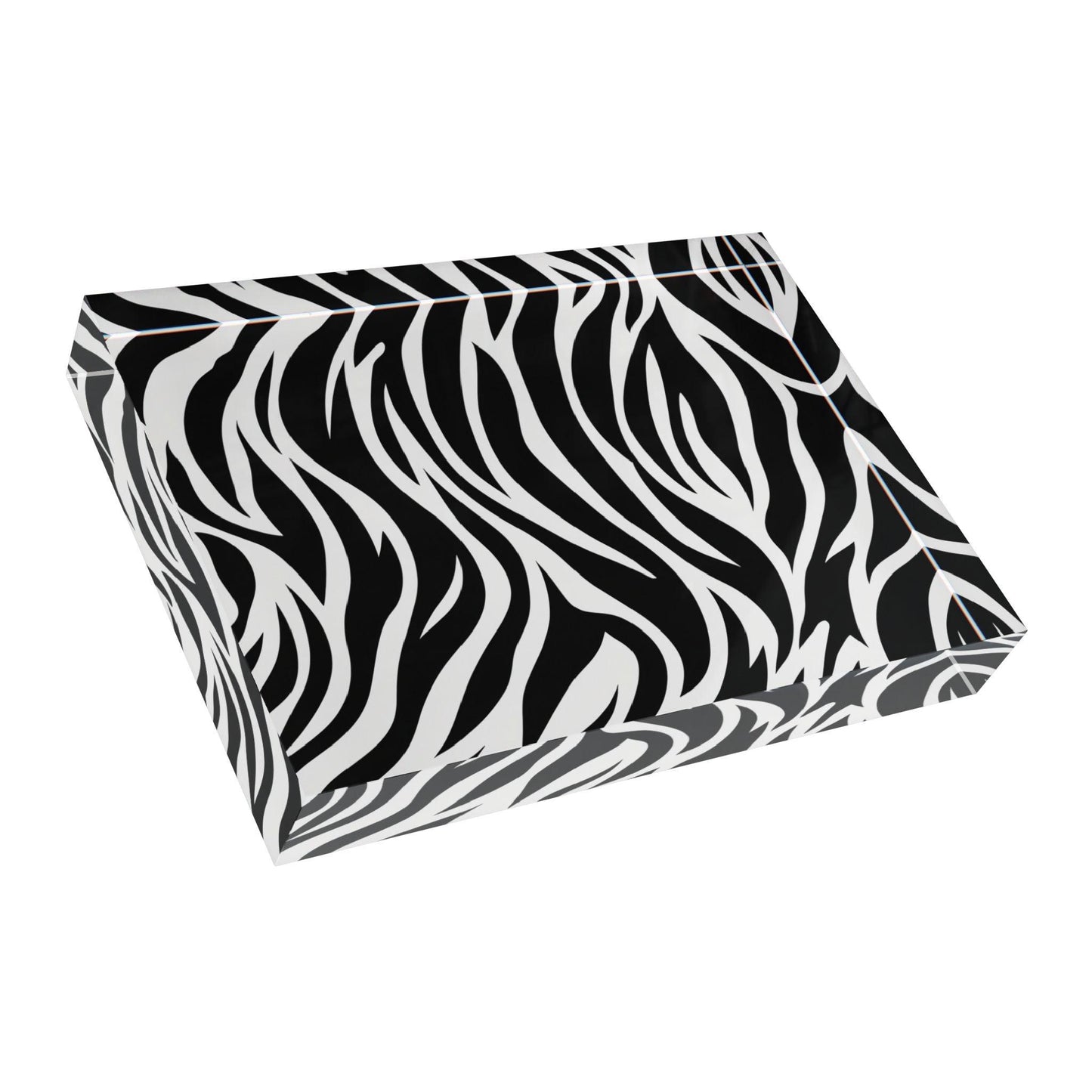 Zebra Print Acrylic Display Block