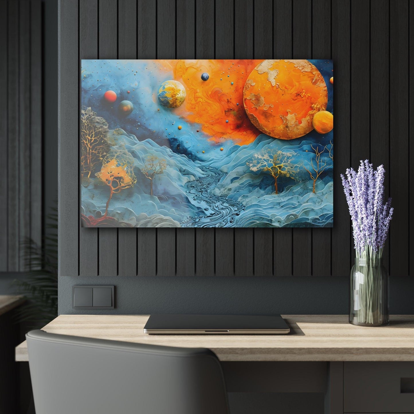 Vibrant Celestial Elements Acrylic Artwork (Horizontal) - Milestone Acrylic