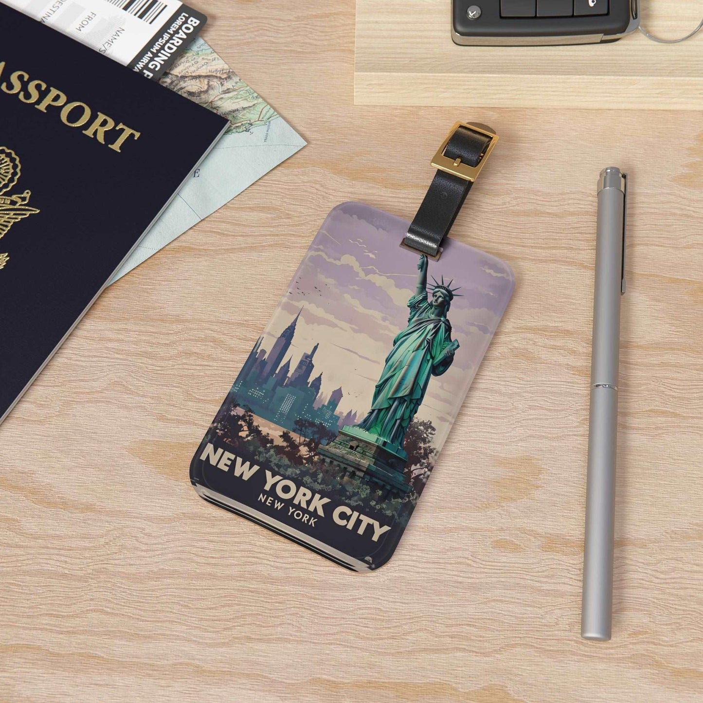 'New York City' - Luggage Tag - Milestone Acrylic