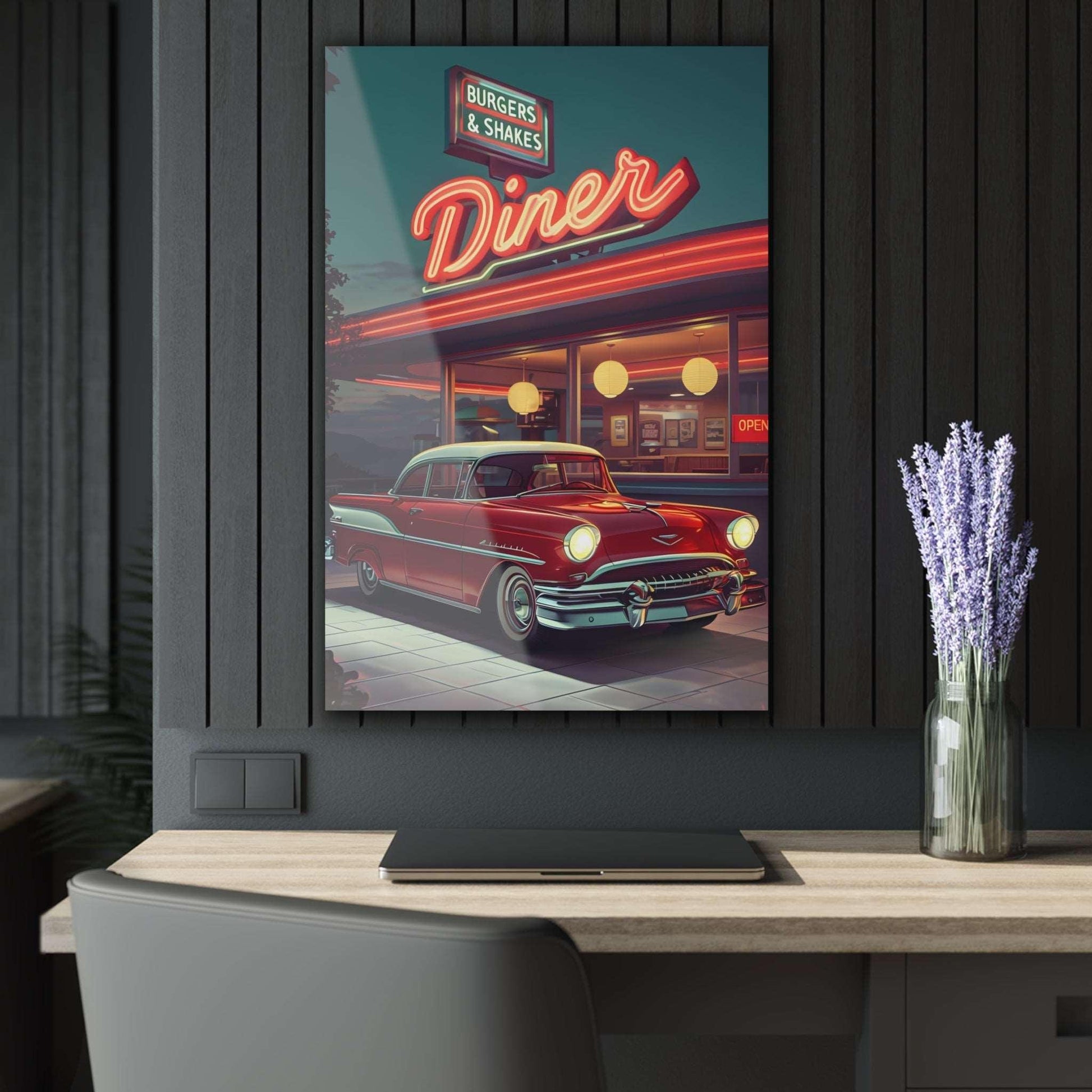 Diner Acrylic Print (Vertical) - Milestone Acrylic