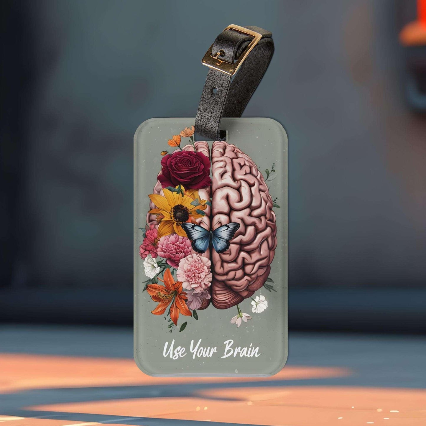 'Use Your Brain' - Luggage Tag - Milestone Acrylic