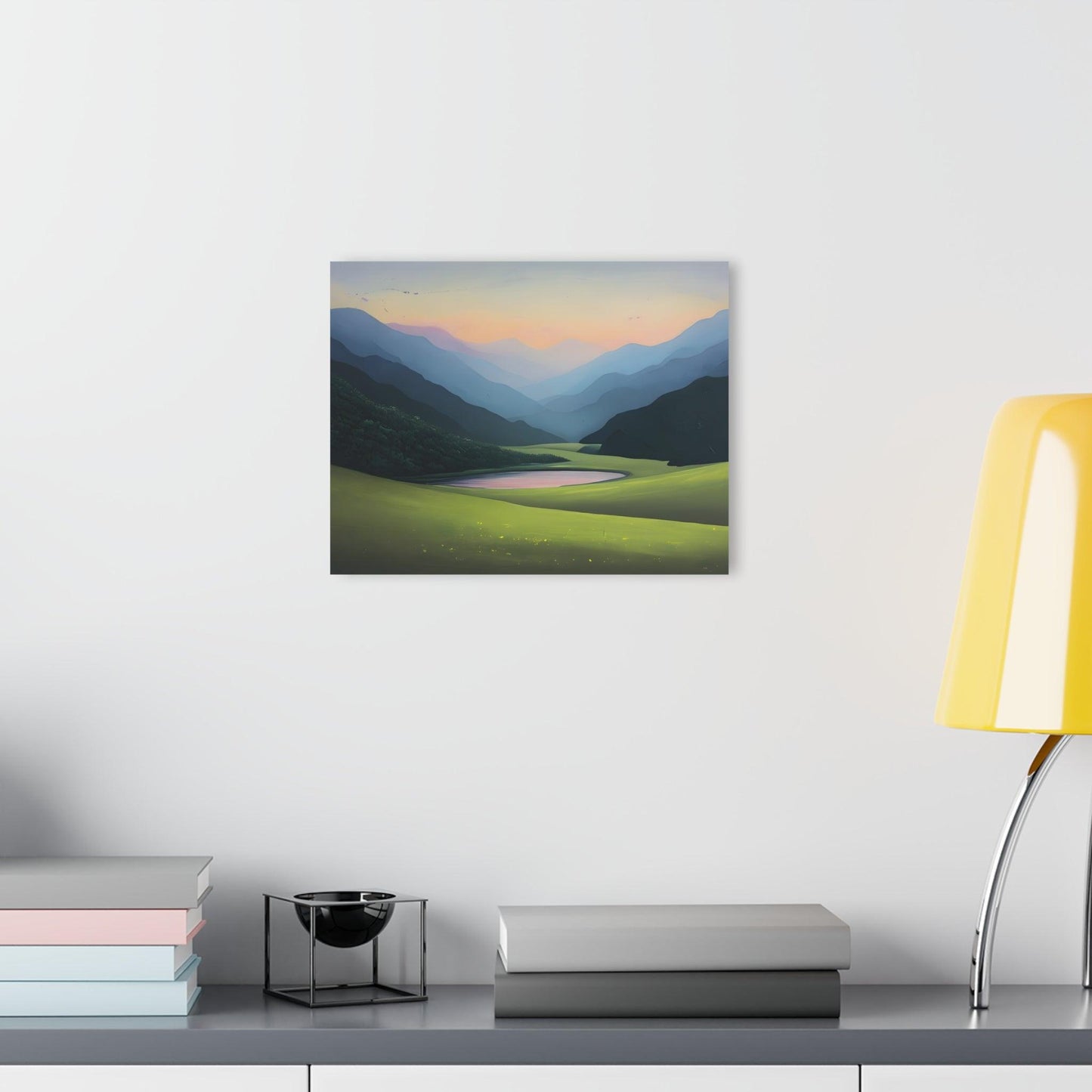 Serene Sunset Valley Acrylic Artwork (Horizontal) - Milestone Acrylic