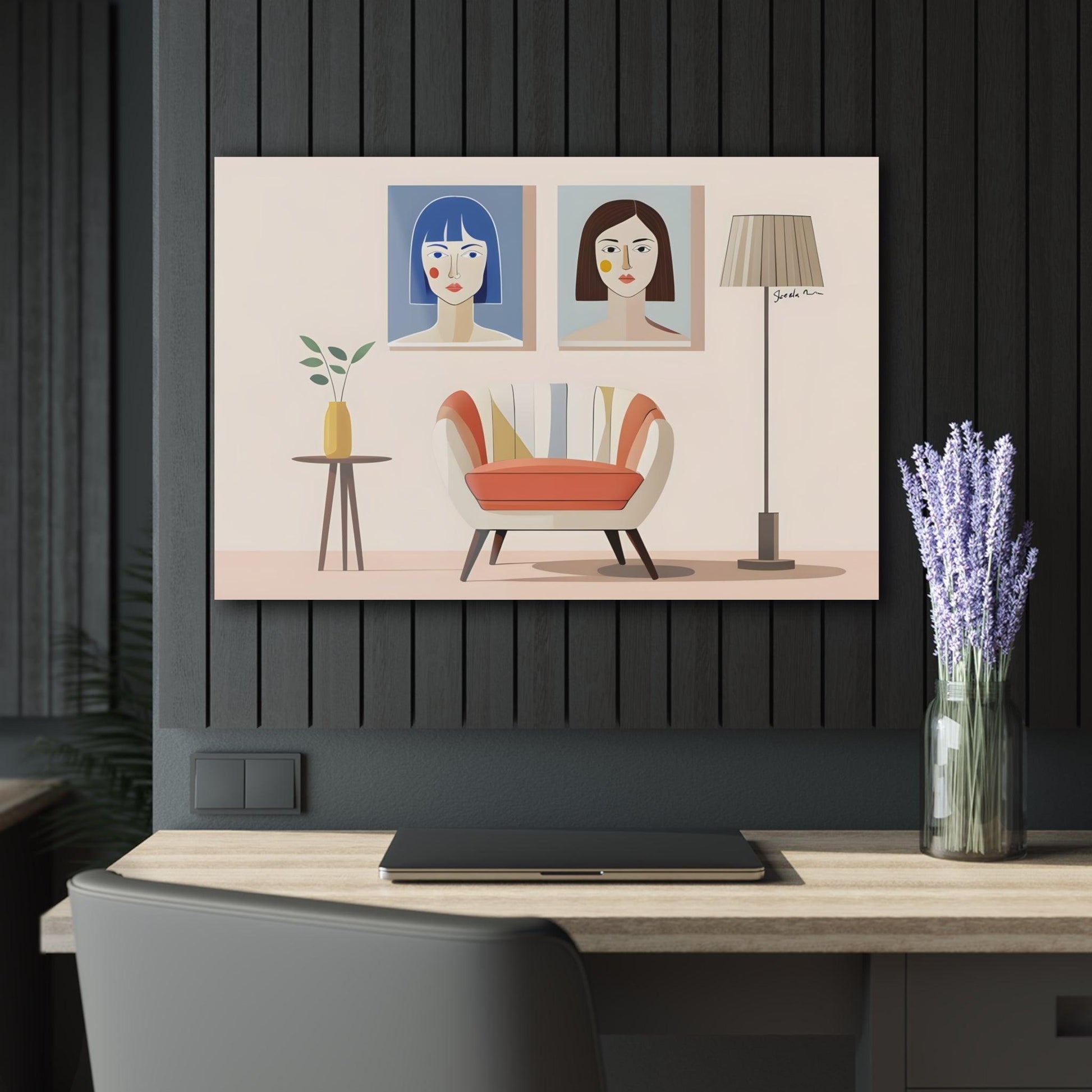 Cozy Living Room Scene Acrylic Artwork (Horizontal) - Milestone Acrylic