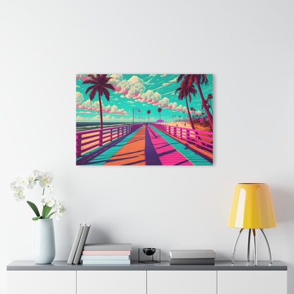 Beach Boardwalk, Acrylic Glass, Wall art