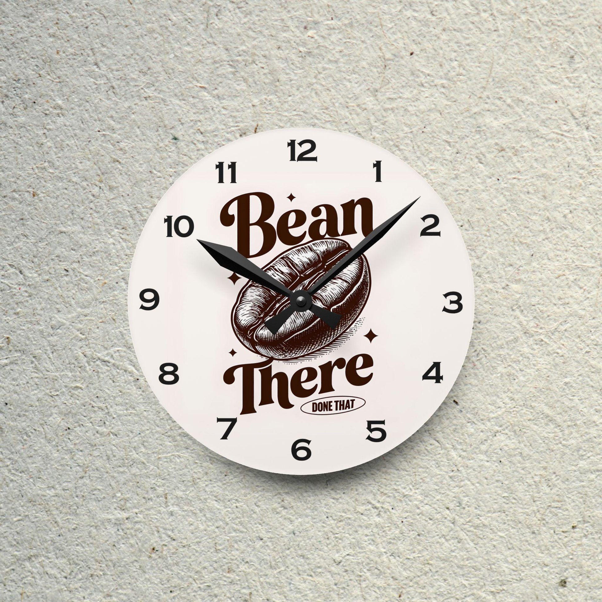 Bean There Acrylic Wall Clock - Elegant Home Decor - Milestone Acrylic