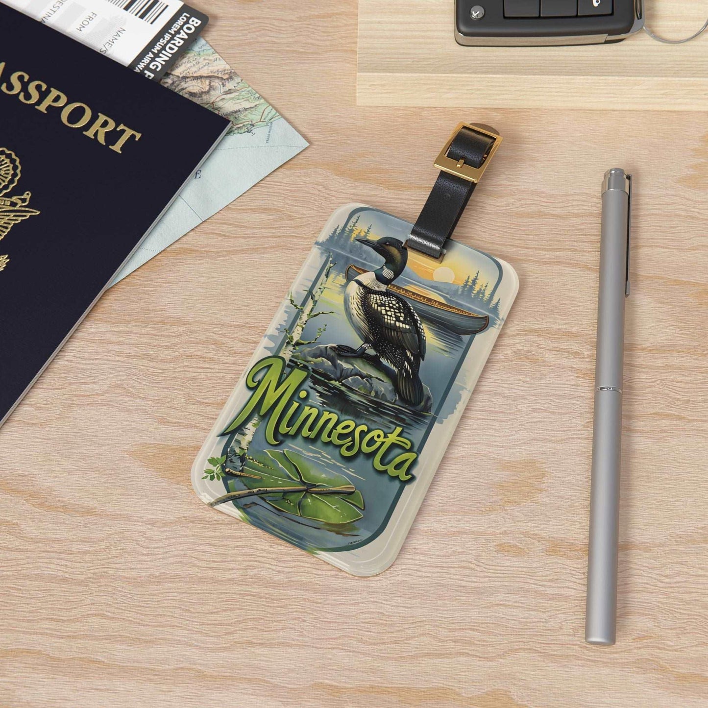 'Minnesota' - Luggage Tag - Milestone Acrylic