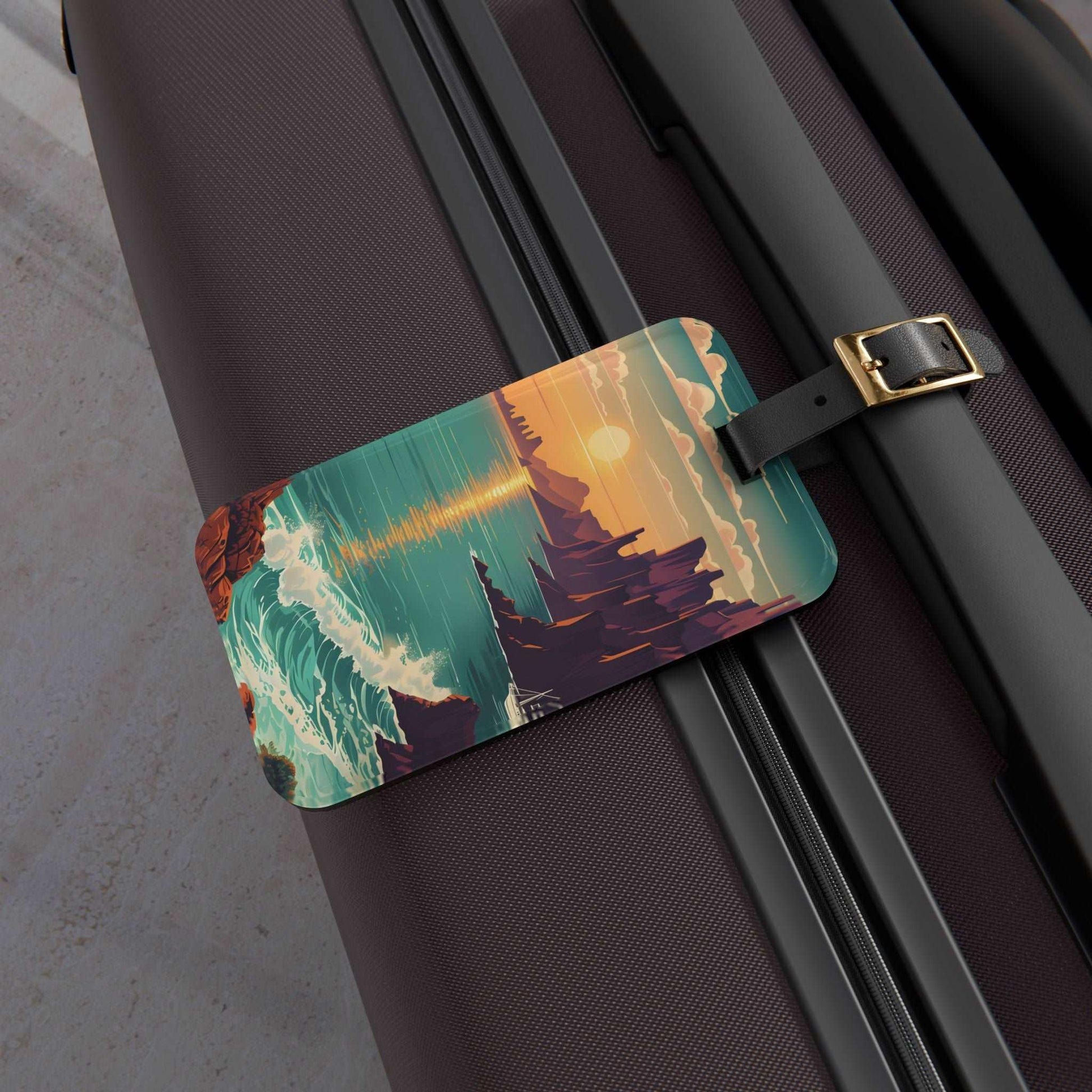 'Sunset'- Luggage Tag - Milestone Acrylic