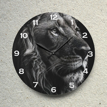 Lion Side Profile Acrylic Wall Clock - Elegant Home Decor - Milestone Acrylic