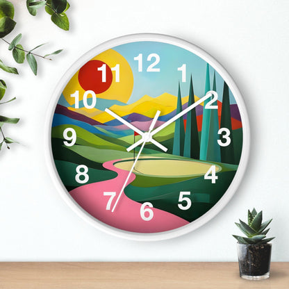 'Golf Course' Wall Clock, Acrylic Glass Face – Stylish Home Decor for Creative Spaces