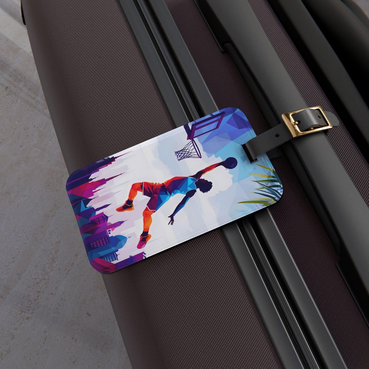 ' Basketball Player 1'- Luggage Tag - Milestone Acrylic