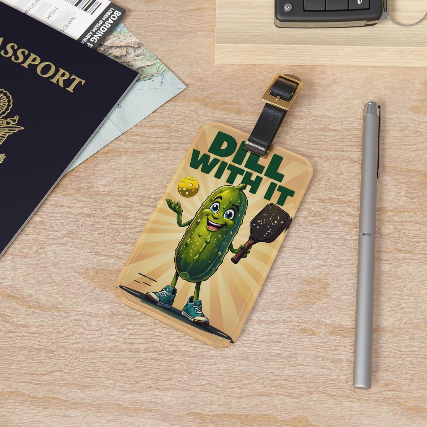 ' Dill With It '- Luggage Tag - Milestone Acrylic