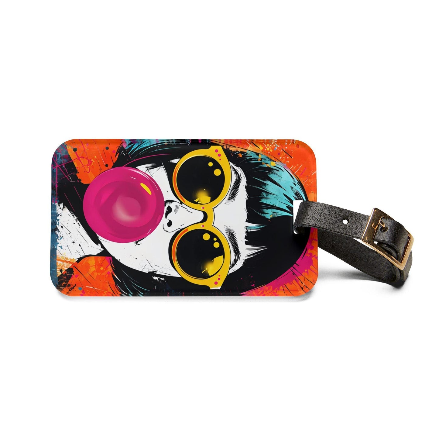 'Girl With Gum'- Luggage Tag - Milestone Acrylic