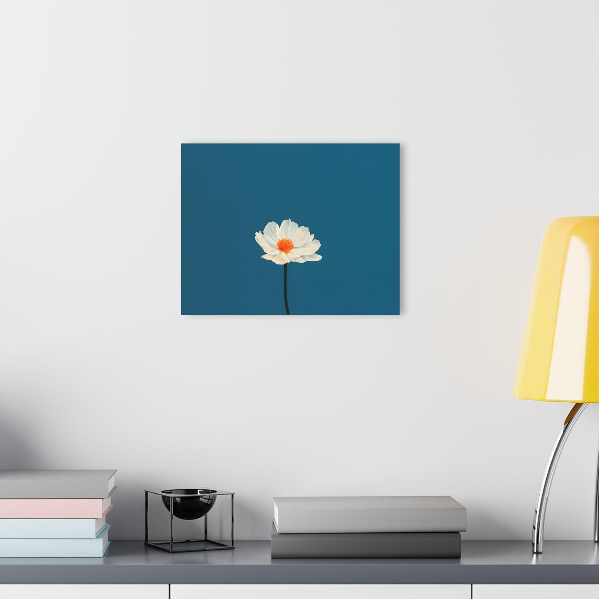 Minimalist Single Flower Acrylic Artwork (Horizontal) - Milestone Acrylic