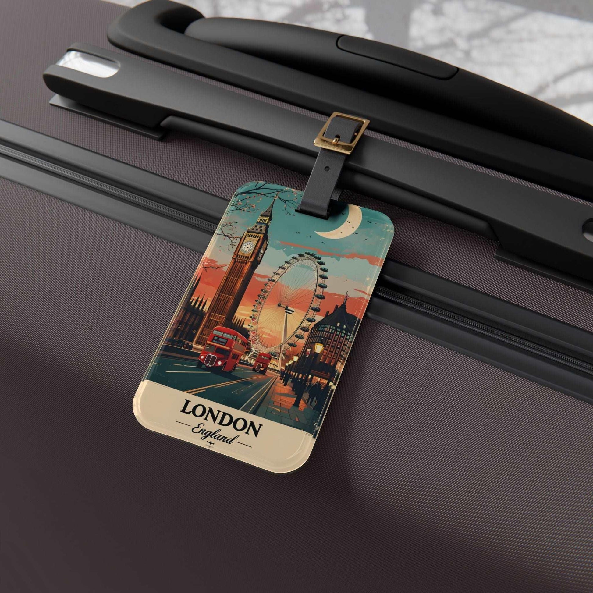 'London, England' - Luggage Tag - Milestone Acrylic