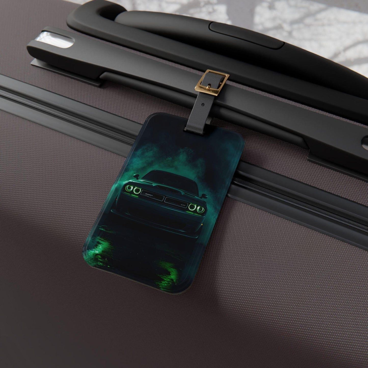 'Green Car'- Luggage Tag - Milestone Acrylic