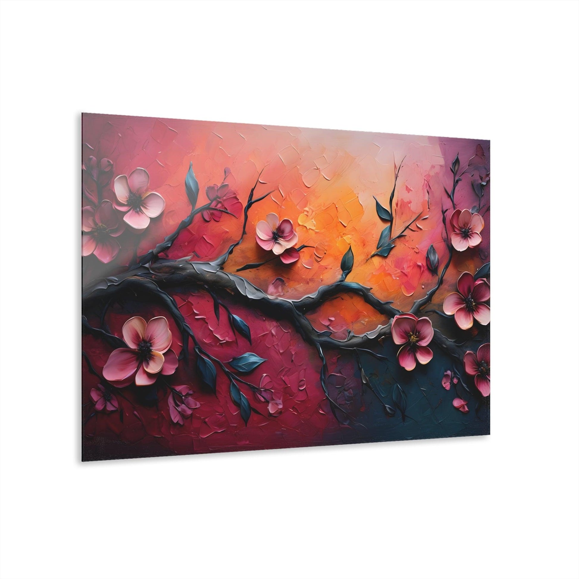 Branches and Flowers Acrylic Artwork (Horizontal) - Milestone Acrylic