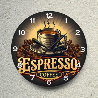 Expresso Coffee Acrylic Wall Clock - Elegant Home Decor - Milestone Acrylic