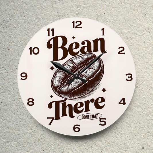 Bean There Acrylic Wall Clock - Elegant Home Decor - Milestone Acrylic