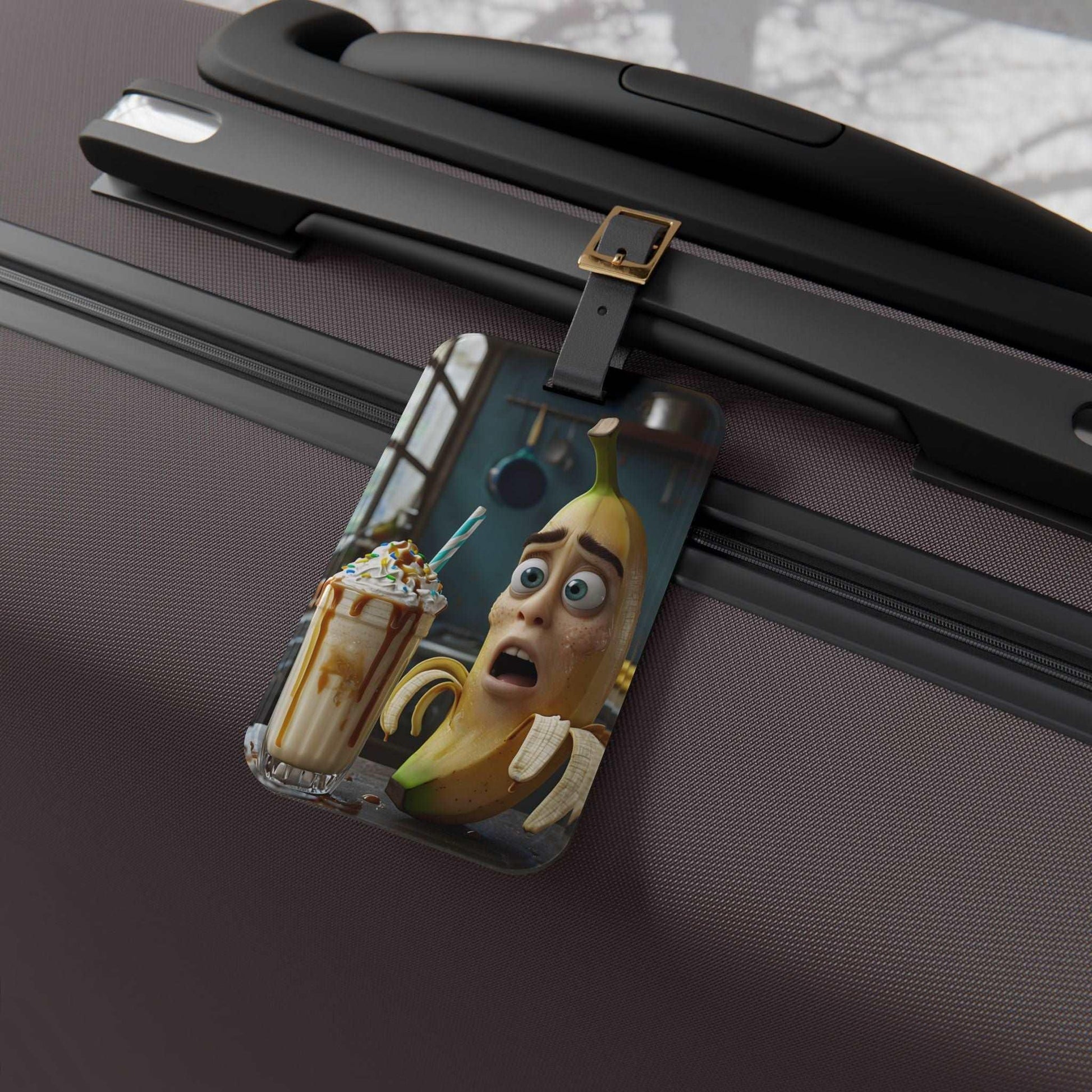 'Scared Banana'- Luggage Tag - Milestone Acrylic