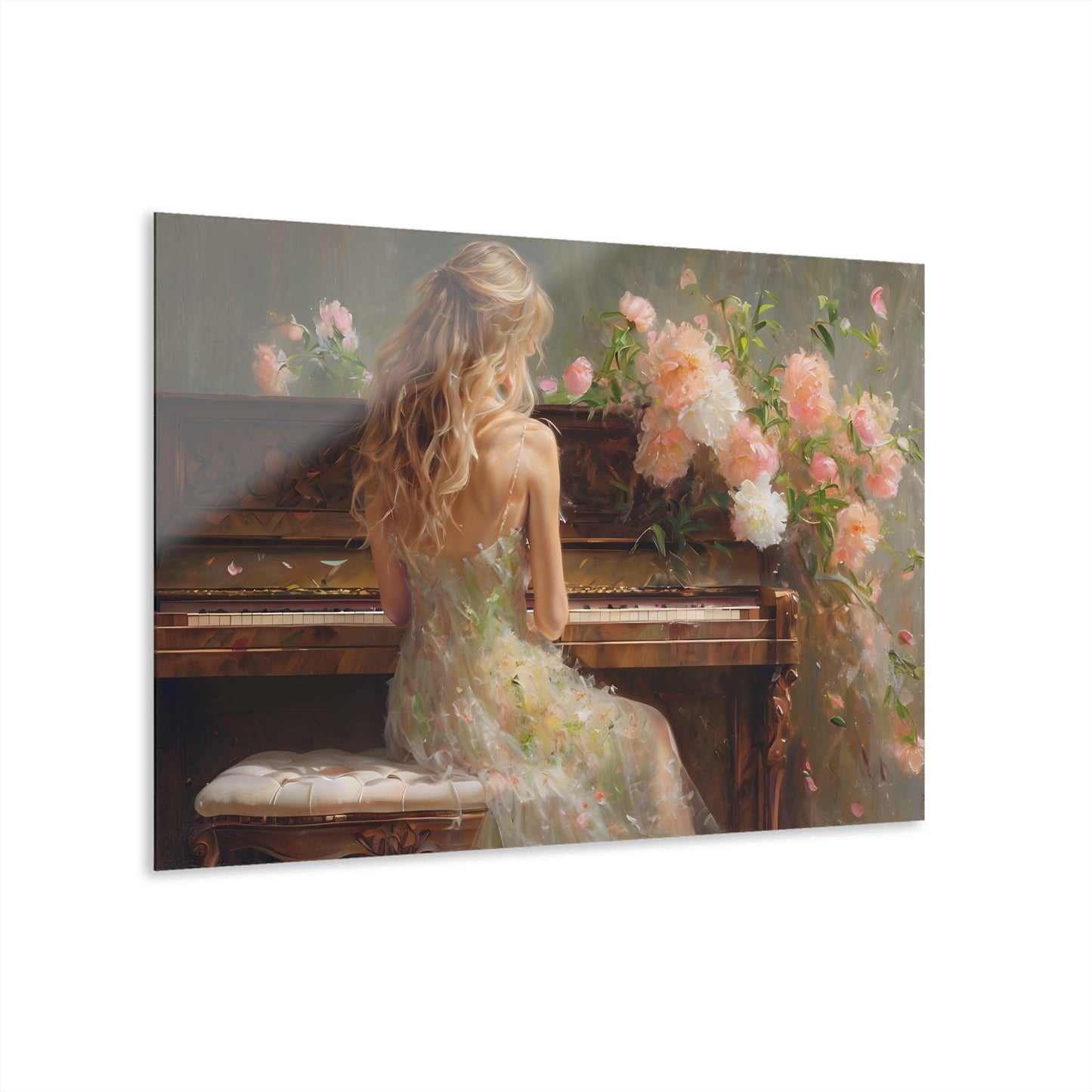 Woman Playing Piano Acrylic Artwork (Horizontal) - Milestone Acrylic