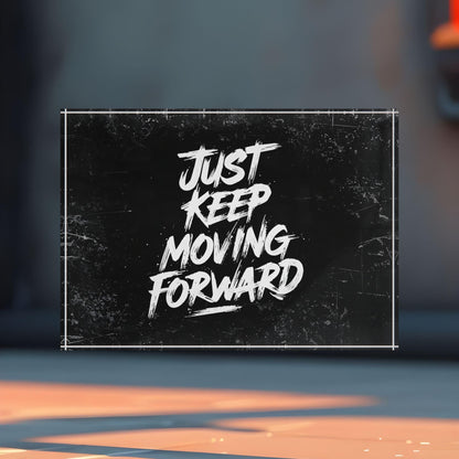 'Just Keep Moving Forward' Acrylic Display Block - Milestone Acrylic