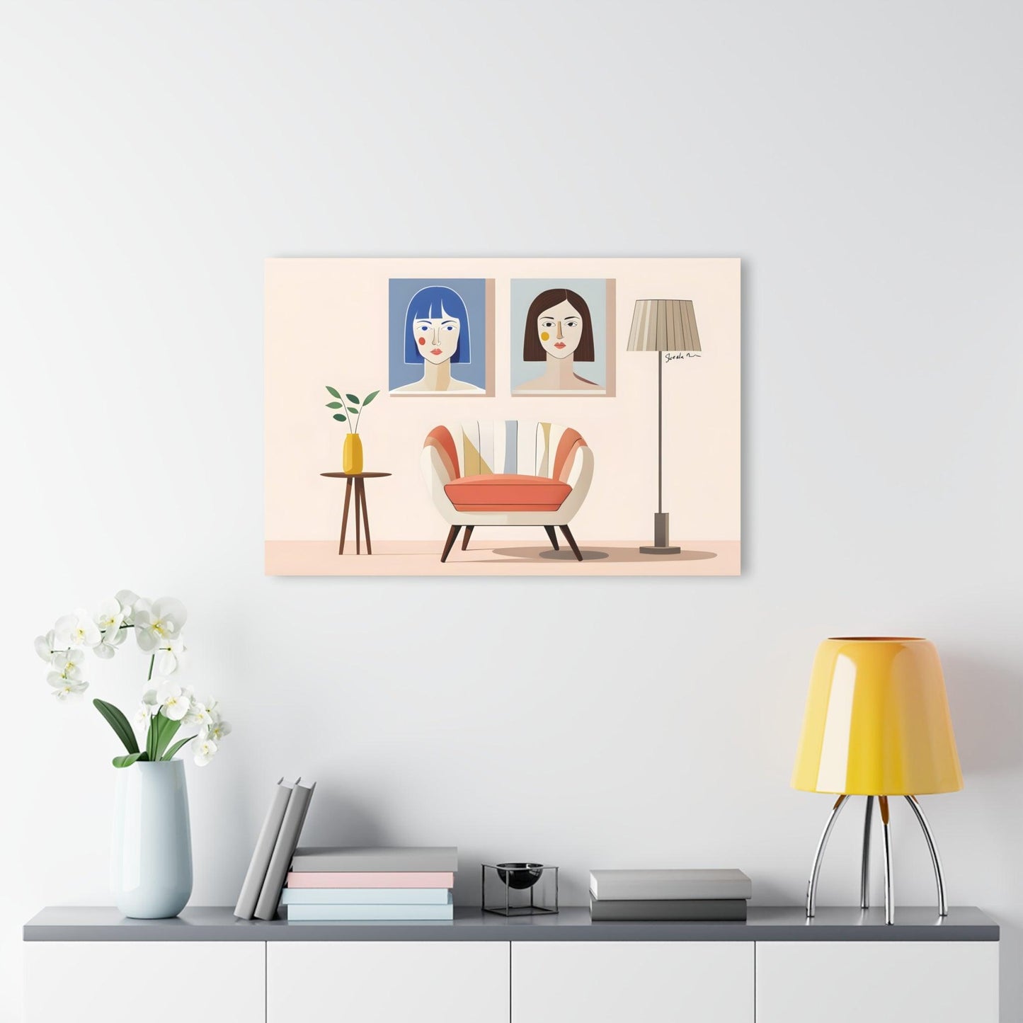 Cozy Living Room Scene Acrylic Artwork (Horizontal) - Milestone Acrylic