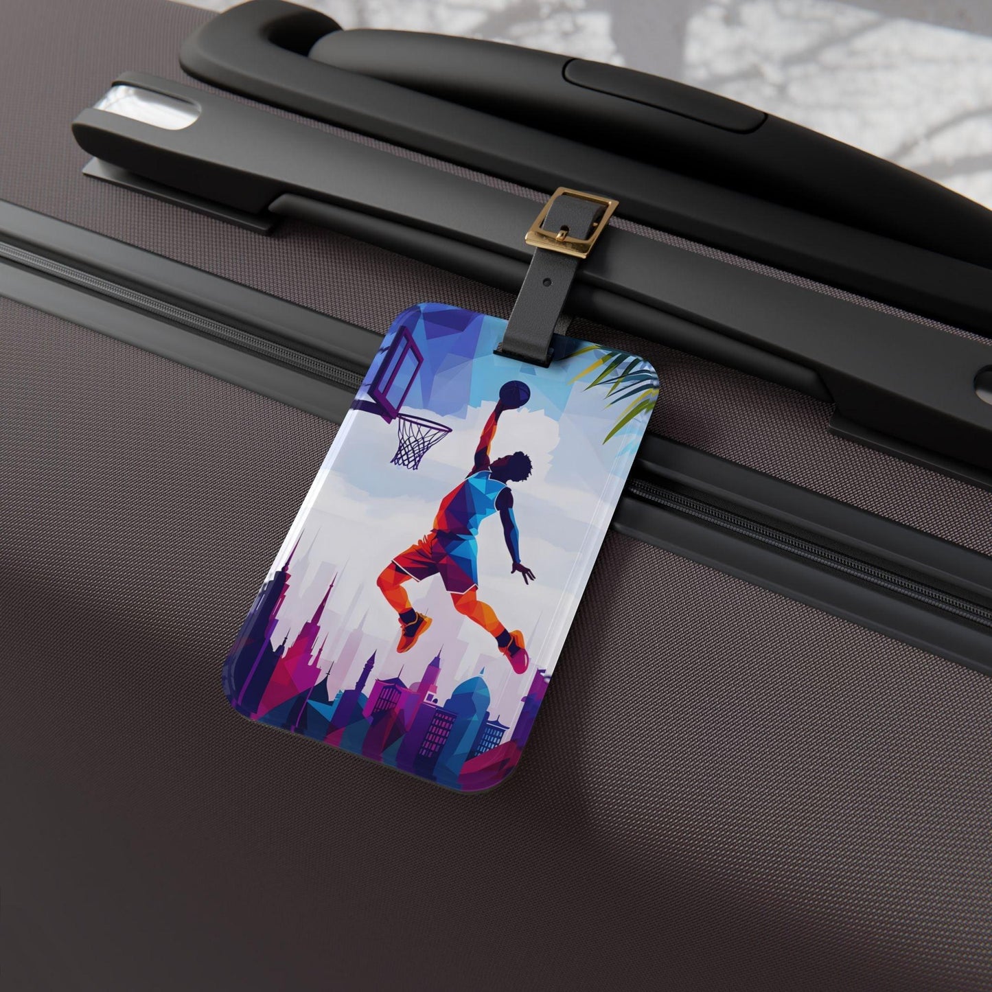 ' Basketball Player 1'- Luggage Tag - Milestone Acrylic