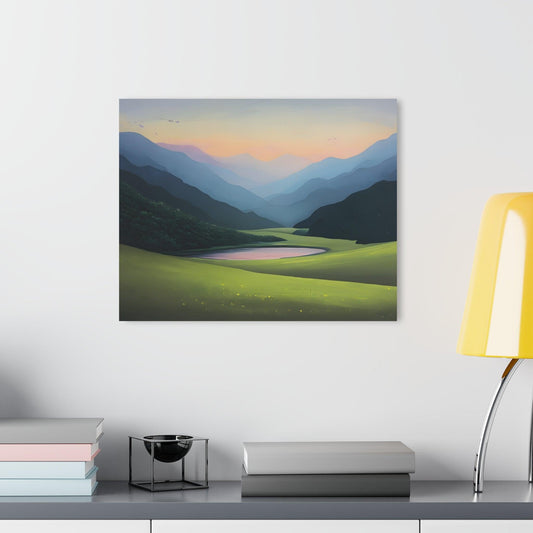 Serene Sunset Valley Acrylic Artwork (Horizontal) - Milestone Acrylic