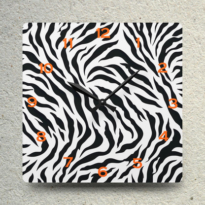 Zebra Stripe Acrylic Wall Clock - Elegant Home Decor - Milestone Acrylic