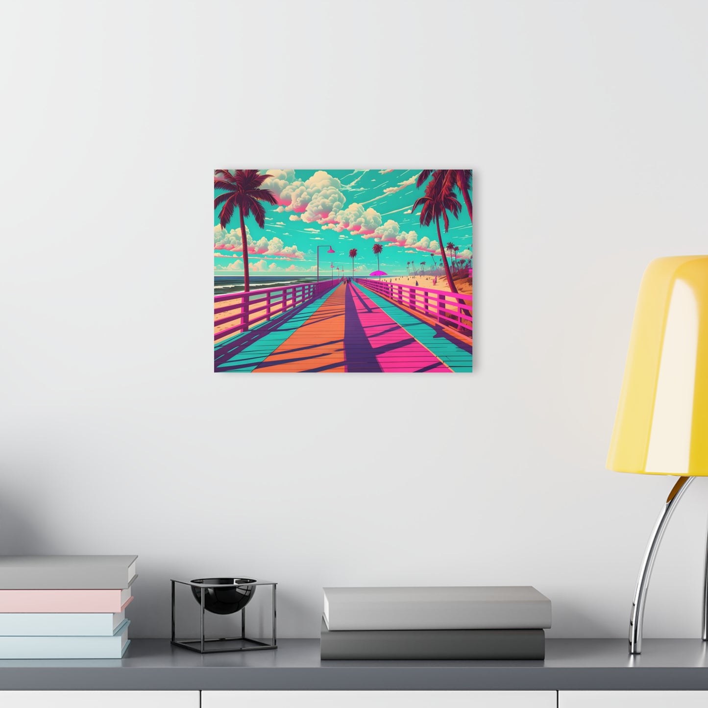 Beach Boardwalk, Acrylic Glass, Wall art