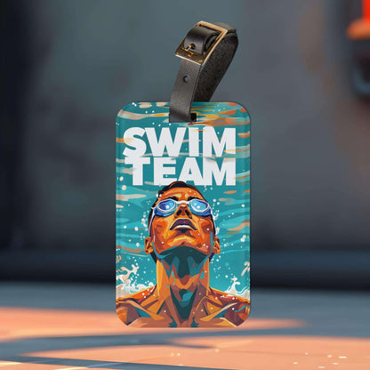 'Swim Team'- Luggage Tag - Milestone Acrylic