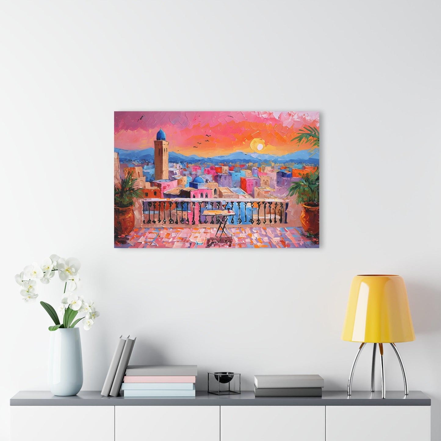 Arabian Sunset Cityscape Acrylic Artwork (Horizontal) - Milestone Acrylic