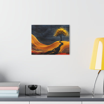 Grayscale Landscape With Lone Tree Acrylic Artwork (Horizontal) - Milestone Acrylic