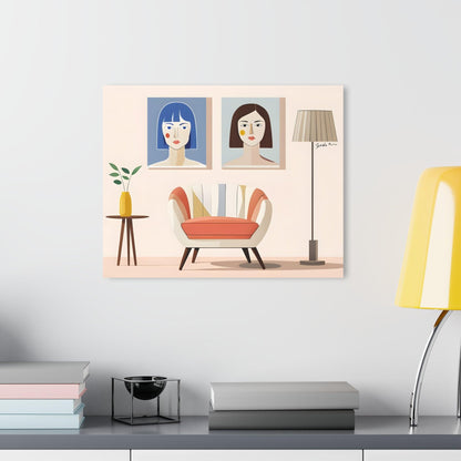 Cozy Living Room Scene Acrylic Artwork (Horizontal) - Milestone Acrylic