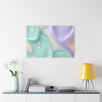 Geometric Shapes in Soft Pastel Colors Acrylic Artwork (Horizontal) - Milestone Acrylic