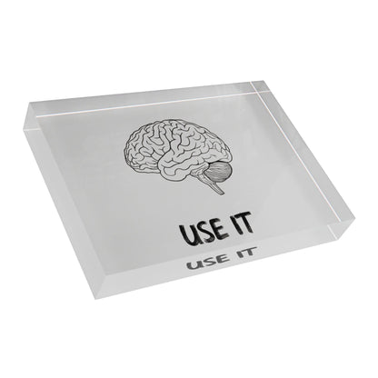 'Use It' Acrylic Display Block - Milestone Acrylic