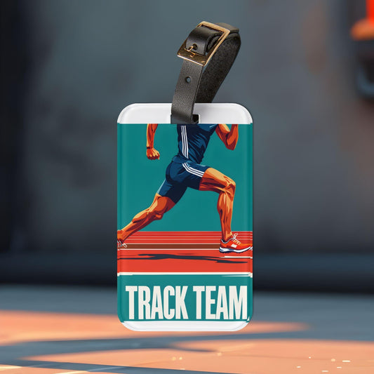 ' Track Team '- Luggage Tag - Milestone Acrylic