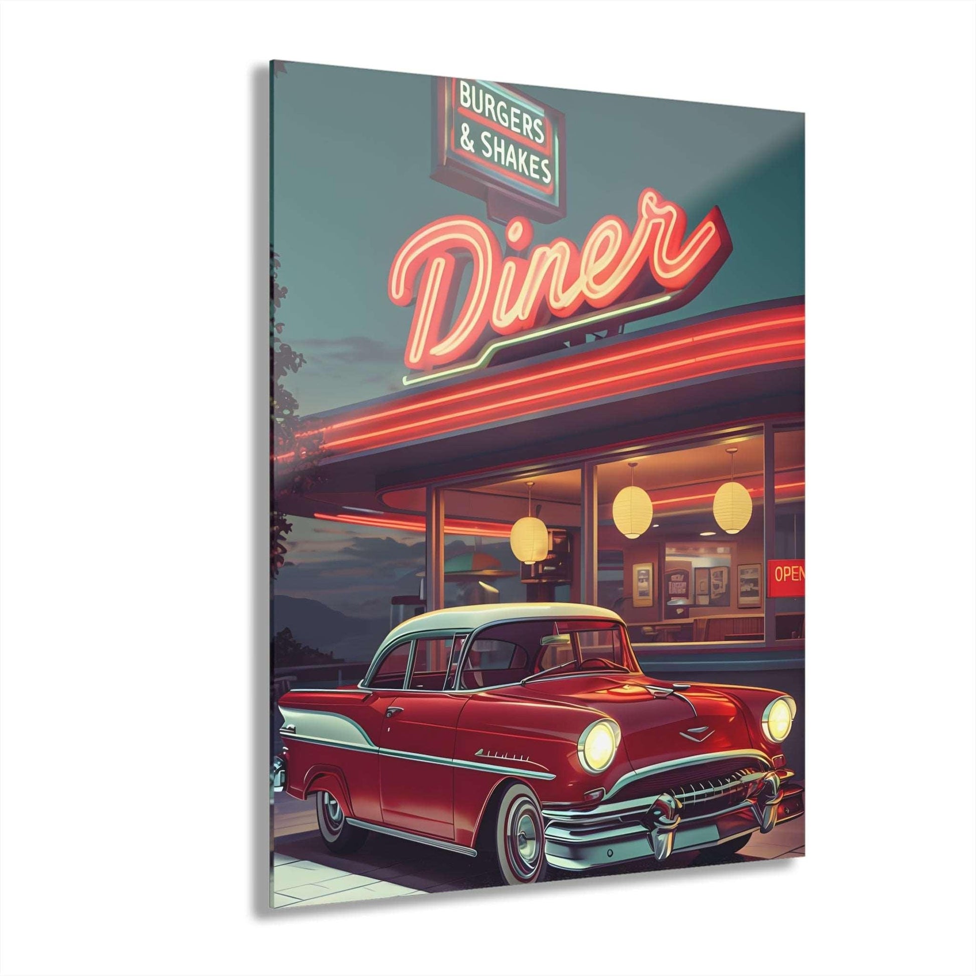 Diner Acrylic Print (Vertical) - Milestone Acrylic