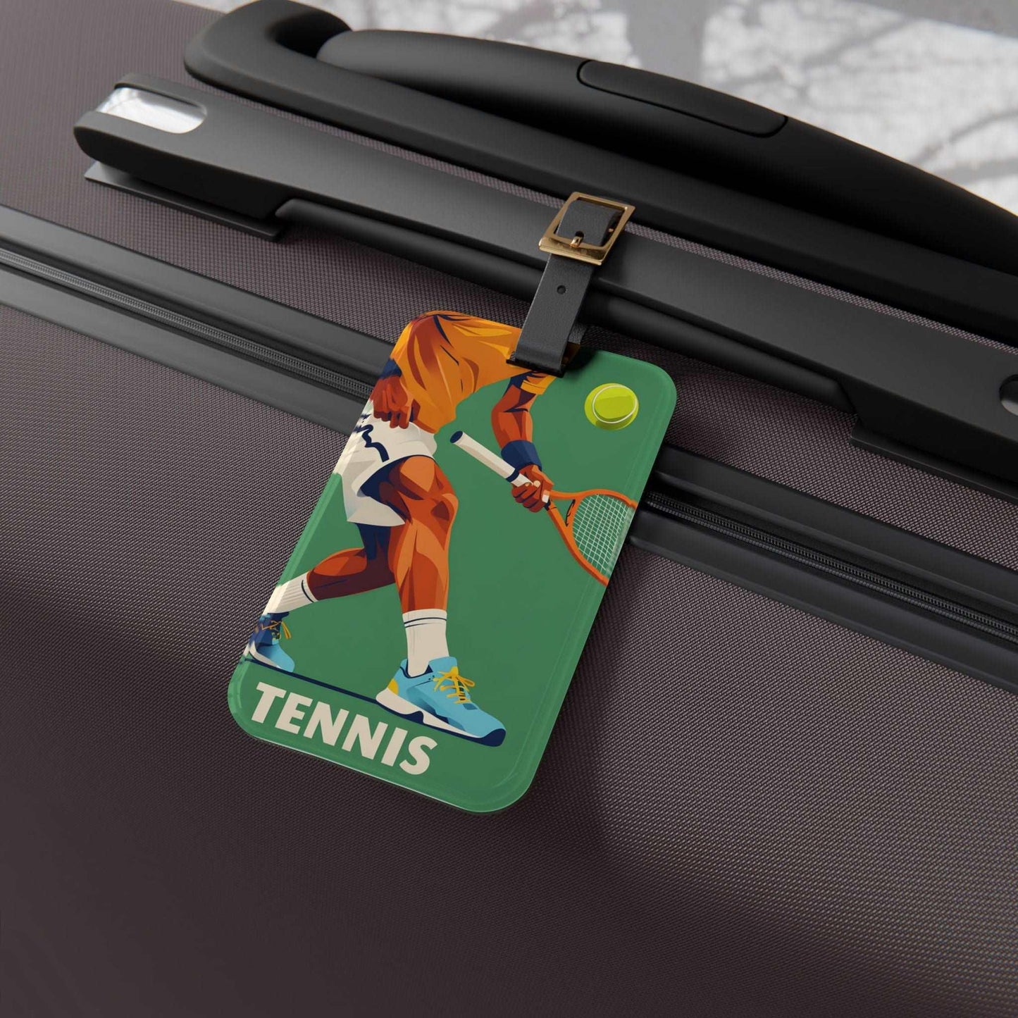 'Tennis'- Luggage Tag - Milestone Acrylic