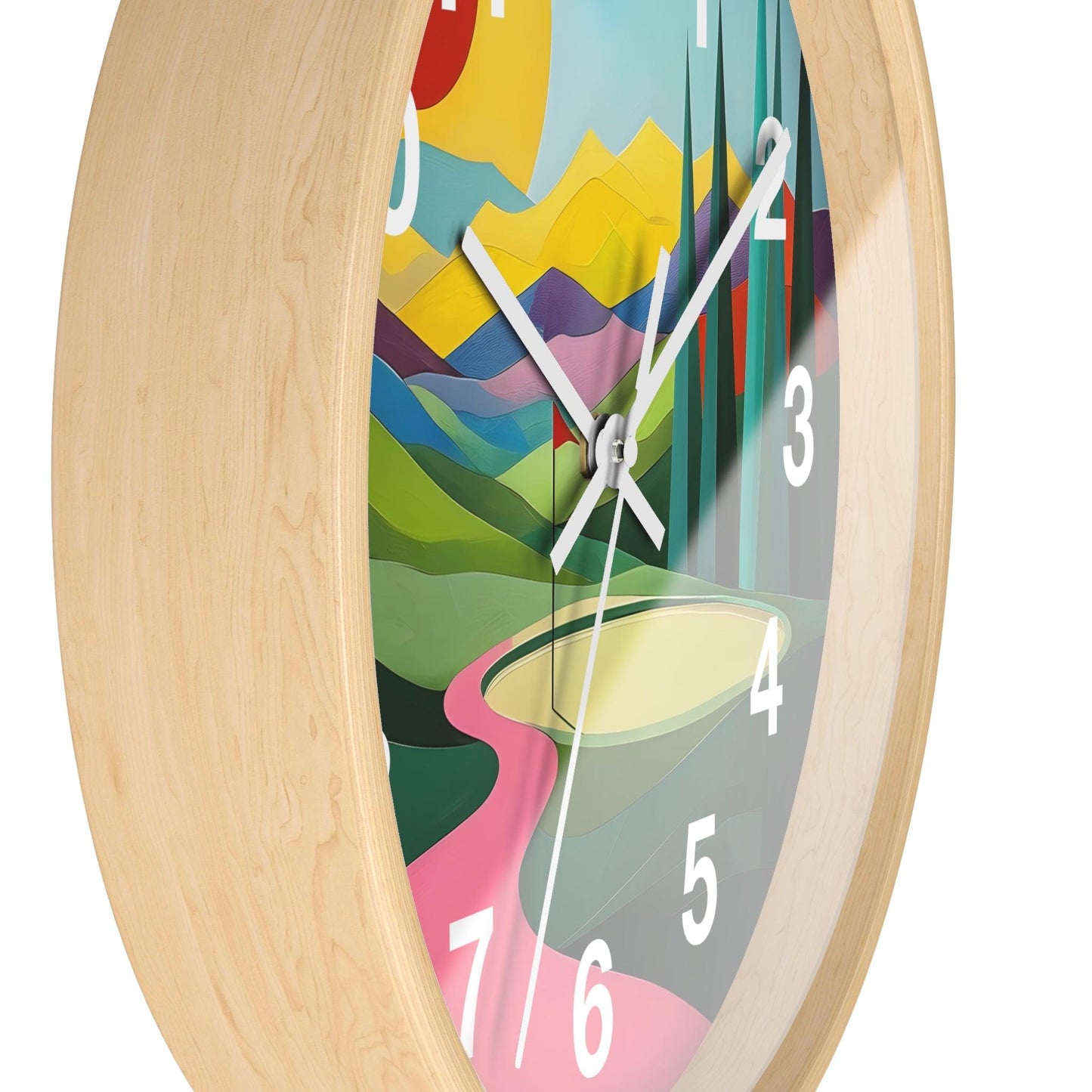 'Golf Course' Wall Clock, Acrylic Glass Face – Stylish Home Decor for Creative Spaces