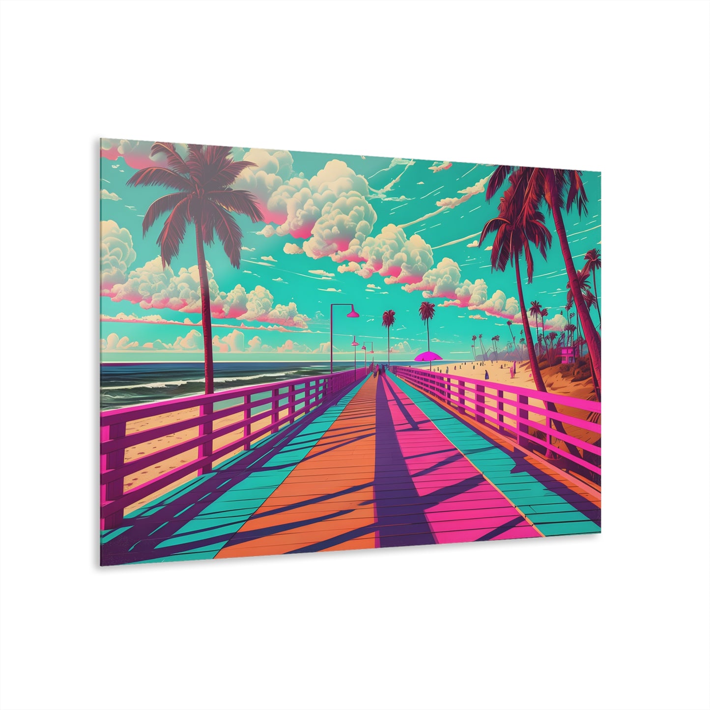 Beach Boardwalk, Acrylic Glass, Wall art