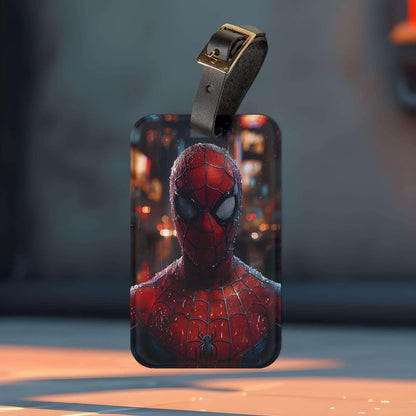 'Spiderman In Rain' - Luggage Tag - Milestone Acrylic