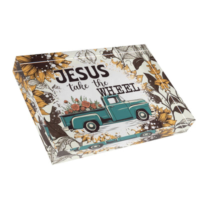 Jesus Take The wheel Acrylic Display Block - Milestone Acrylic