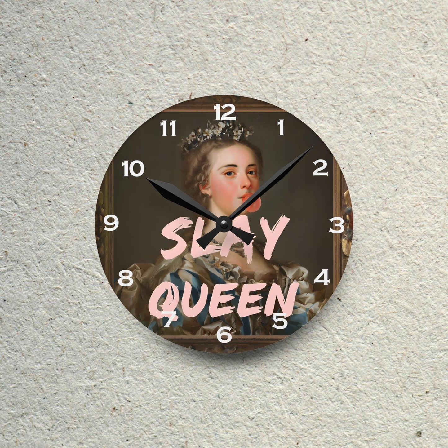 Slay Queen Acrylic Wall Clock - Elegant Home Decor - Milestone Acrylic