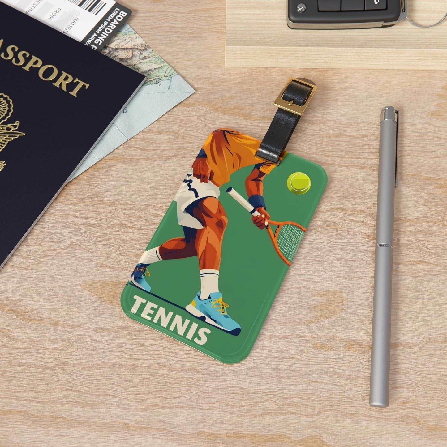 'Tennis'- Luggage Tag - Milestone Acrylic