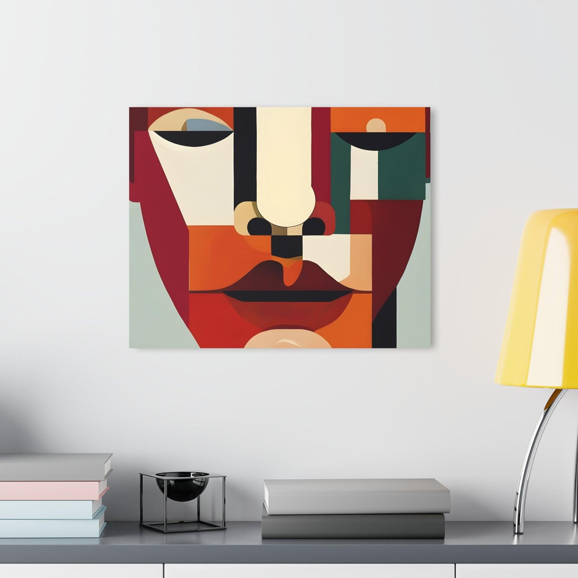 Face Composed of Geometric Shapes Acrylic Artwork (Horizontal) - Milestone Acrylic