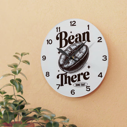 Bean There Acrylic Wall Clock - Elegant Home Decor - Milestone Acrylic