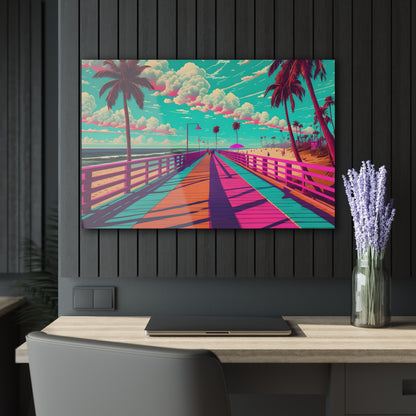 Beach Boardwalk, Acrylic Glass, Wall art