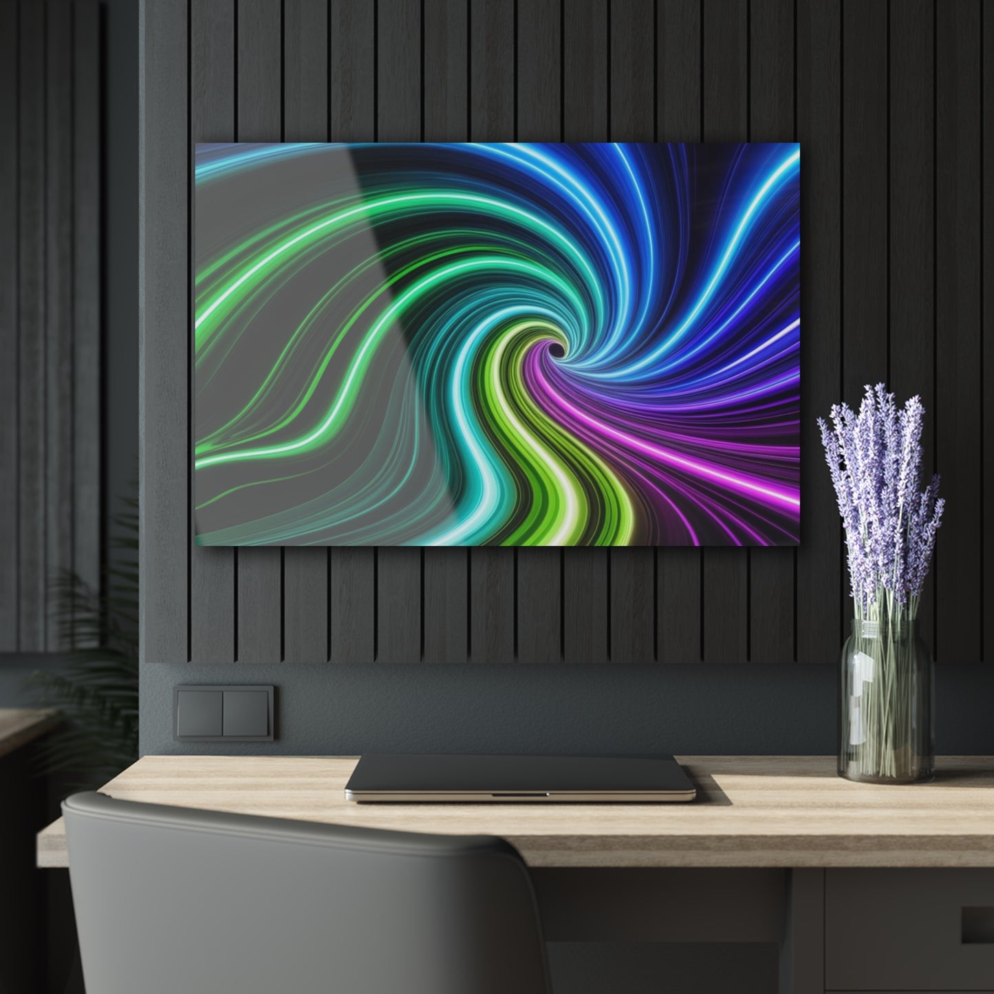 Technicolor Flow, Acrylic Glass, Wall art